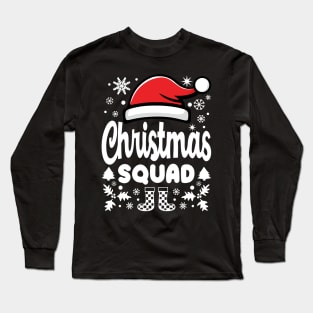 Santa Hat Christmas Squad Long Sleeve T-Shirt